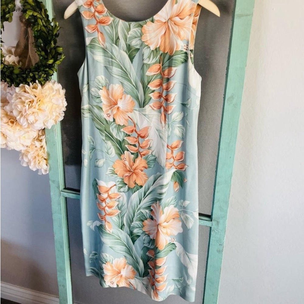 Tommy Bahama Floral Tropical Silk Shift Dress Size 6